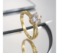 Bague pour Un Mariage Bague Piece Homme Or 14 Carats Au585 Moissanite Solitaire Taille Mesdames pour Mère Nouvel An Bijoux