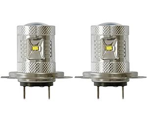 Bague Premium Rw477Fled 6000 K Blanc Glace 12 V H7 477 Led Feu De Brouillard Lampe Ampoules - Paire
