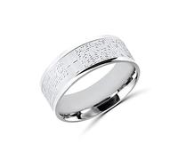 Bague Prière Notre Père en Latin Homme Femme en Acier 316 L -, Acier inoxydable
