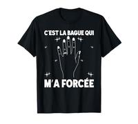 Bague Qui m'a Forcé EVJF Future Mariée Enterrement Vie T-Shirt