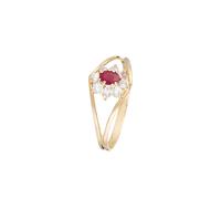 Bague "Red Queen" Rubis 0,23Ct/1 Or Jaune 375/1000
