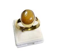 Bague réglable certifiée en laboratoire 100 % naturel œil de tigre 5,83-7,22 Ratti 5,25-6,50 carats pierre précieuse précieuse naturelle non chauffée et non traitée Rashi Ratna Taille unique pour