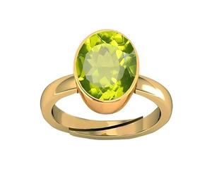 Bague réglable certifiée (qualité spéciale) non chauffée non traitée 8,25 Ratti 7,45 carats Ceylone naturelle Péridot vert Pierre précieuse par Lab Certified(Gb1)-B0DN1MPM-01