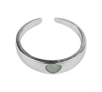 Bague réglable en alliage avec veilleuse intégrée pour un usage quotidien élégant et un attrait en faible luminosité (bleu)