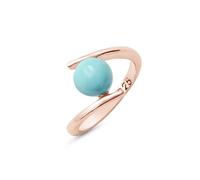 Bague réglable en argent sterling 925 véritable turquoise pour femme, bijou Reiki, bague de fiançailles solitaire bypass, pierre de naissance de décembre, X 1/2, Pierre précieuse., Turquoise