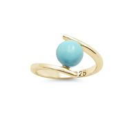 Bague réglable en argent sterling 925 véritable turquoise pour femme, bijou Reiki, bague de fiançailles solitaire bypass, pierre de naissance de décembre, R 1/2, Pierre précieuse., Turquoise