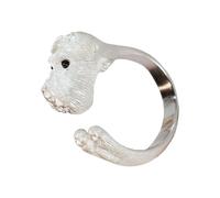 Bague réglable en forme de chiot pour femme | Bague ouverte pour les doigts | Bijoux pour femmes pour, adolescents, coworerks, petite amie, épouse, fille, grand-mère, amie, jeune famille