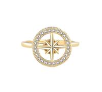 Bague réglable en rotation à la mode pour les femmes avec bague rotative en zircon Anneaux anti-stress Cadeau de bijoux d’anniversaire