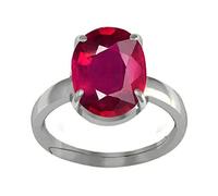 Bague réglable en rubis de Birmanie naturelle de qualité Aa++ 9,25 Ratti 8,00 carats Pierre de naissance pour homme et femme (labo - approuvé) -B0DPX4JWMRNAMZ
