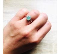 Bague réglable margaux aventurine argent