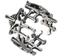 Bague réglable, punk femme, rétro ouvert, doigt hip-hop, croix de Jésus creuse pour femmes hommes mode avec belle