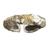 Bague robuste en alliage de zinc avec pierre à souhait, décoration pour un usage quotidien ou des occasions spéciales pour ajouter un charme unique et distinctif, taille unique, Comme décrit, Comme