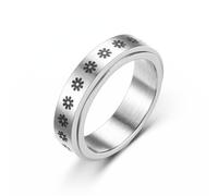 Bague Rotative en Acier Inoxydable pour Bagues Bandeau Femme Ensemble d'Anneaux avec Finition sablée pour la promesse de Mariage Anti-stress Durable Design