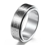 Bague rotative en titane avec inscription Viking nordique, bague rotative en acier inoxydable avec inscription Viking