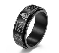 Bague rotative en titane avec inscription Viking nordique, bague rotative en acier inoxydable avec inscription Viking
