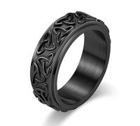 Bague rotative en titane pour homme avec nœud celtique viking nordique