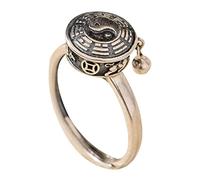 Bague rotative pour femmes Fidget anxiété Spinner Spinner Bague Bonne chance Bouddhiste Tibétain Tibétain Roue Lady Band Soulagement Tibétain Bouddhiste Bague