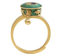 Bague rotative pour femmes Fidget anxiété Spinner Spinner Bague Bonne chance Bouddhiste Tibétain Tibétain Roue Lady Band Soulagement Tibétain Bouddhiste Bague