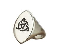 Bague Sainte Trinité en forme de marquise | Argent sterling 925 plaqué argent | Bijou cadeau, chevalière style vintage, bijou hypoallergénique fait main | LK_PDR_01357_7