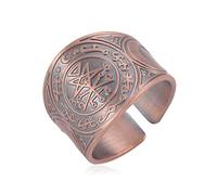 Bague Sceau des 7 Archanges Bague Cube Métatron Bague Sceau de Lilith Biblique Bague Amulette Talisman Bague Géométrie Bague Cuivre Bonne Chance Protection Bijoux Religieux pour Hommes Femmes