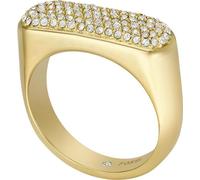 Bague sceau pour femme Heritage D-Link de Fossil en acier inoxydable, IP Gold