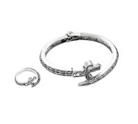 Bague serpent réglable en alliage de métal - Accessoire gothique - Convient pour offrir en cadeau, One Size, Comme décrit, Produit conforme à la description.