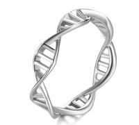 Bague simple à double vis en acier titane, bague tendance en acier inoxydable à double vis
