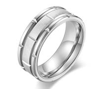 Bague simple en acier inoxydable, style européen et américain, bague en acier titane pour homme