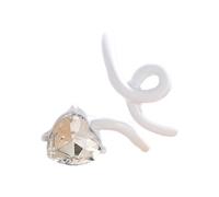 Bague simple réglable en forme de cœur - Texture en alliage - Convient pour un look assorti au quotidien, taille unique, Comme décrit, Comme décrit.