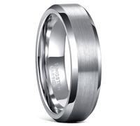 Bague Simple Unisexe Tungstene 4/6/8mm, Bague Personnalisée Taille 47 à 70 | Alliance de Promesse Brossé