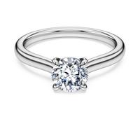 Bague solitaire Eternity, Diamants de synthèse 1 ct tw, Forme ronde, Or blanc 18 carats 60