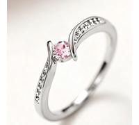 Bague solitaire fine en oxyde de zirconium classique pour femme | Bagues de fiançailles de promesse, tenue quotidienne décontractée, bijoux de mariée