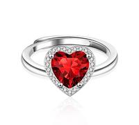 Bague Solitaire Zircon Plaquée Argent Réglable, Bijou De Mode Féminin | Bague Plaquée Argent Hypoallergénique Incrustée de Zircon, Bijou Accessoire Quotidien Idéal Pour Cadeau