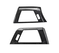 Bague Sortie Air Autocollant Couverture Ventilation Voiture 2 Pièces Cadre Garniture Sortie AC Intérieur Compatible Avec BMW Pour F80 Pour M3 2014 2015 2016 2017 2018