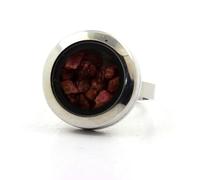 Bague Spinelle Brut. Taille Ajustable.