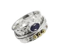Bague SpinnerBague plaquée argent Pierre de soleil T1068CA_7 (53 (16.9))