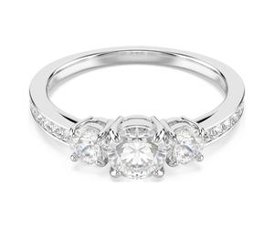 Bague Stilla Attract, Taille ronde, Blanche, Finition argentée 50