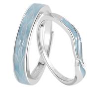 Bague Style Anneau Argent 925 Argent Sterling Ruban de Möbius Réglable Mode pour Couple Femme Sœur Nouvelle Année Bijoux