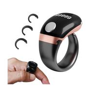 Bague Tasbih intelligente avec application, 3 tailles réglables - Compteur numérique Zikr, rappel de vibration, compteur de doigts rechargeable pour Thanksgiving, Halloween, Noël, Nouvel An (doré)