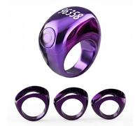 Bague Tasbih numérique, compteur de prière intelligent, étanche pour rappel Zikr avec affichage LED, 5 rappels spirituels quotidiens, résistance à l'eau IP68 (violet)