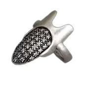 Bague tendance d'inspiration européenne à tige ouverte avec ajustement personnalisable pour tous les jours Bijoux réglables en oxyde de zirconium, One Size, Comme décrit, Comme décrit.