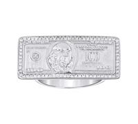 Bague tendance en argent sterling 925 avec oxyde de zirconium pour homme 14,4 x 31,1 mm de large, US 9 | EU 60 | DE 19 | JP 18 | UK R 3/4, Zircone cubique Métal Zircone cubique Pierre précieuse Métal