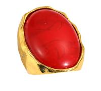 Bague tendance en forme de goutte d'eau de couleur rouge en résine résistante et alliage idéal pour ajouter du style à n'importe quelle tenue de fête élégante