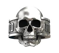 Bague tête de mort - Bague tête de mort, bijoux de cocktail rétro motard style unique, choix de cadeau cool pour homme et femme, Refer to description, se référer à la description, Pas de pierre