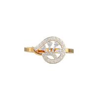 Bague « The Desert Eye » en argent sterling 925 | Plaqué or | Avec moissanite, bague de luxe ronde faite main pour femme | LKJR_0076