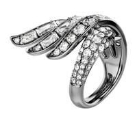 Bague The Vienna Collection, Cygne, Blanche, Métal plaqué ruthénium 52