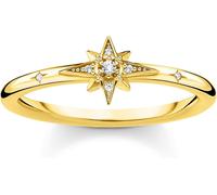 Bague Thomas Sabo en argent plaqué or 925, ornée d'une étoile glamour en zircone