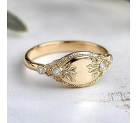 Bague torsadée en oxyde de zirconium avec motif floral pour femme | Commutation quotidienne, exposition d'art, galerie, événement formel léger, shopping, sortir, séance de mode