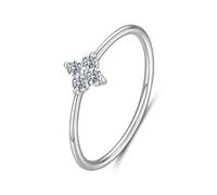 Bague Trèfle En Moissanite 4 Pierres Couleur D Vvs1 En Argent Sterling 925, Bijou Original Pour Femme, Cadeau De Fête