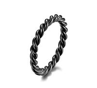 Bague tressée en spirale multibrins de 3 mm, bagues tendance en acier inoxydable pour hommes et femmes